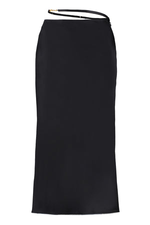 Notte satin midi skirt-0